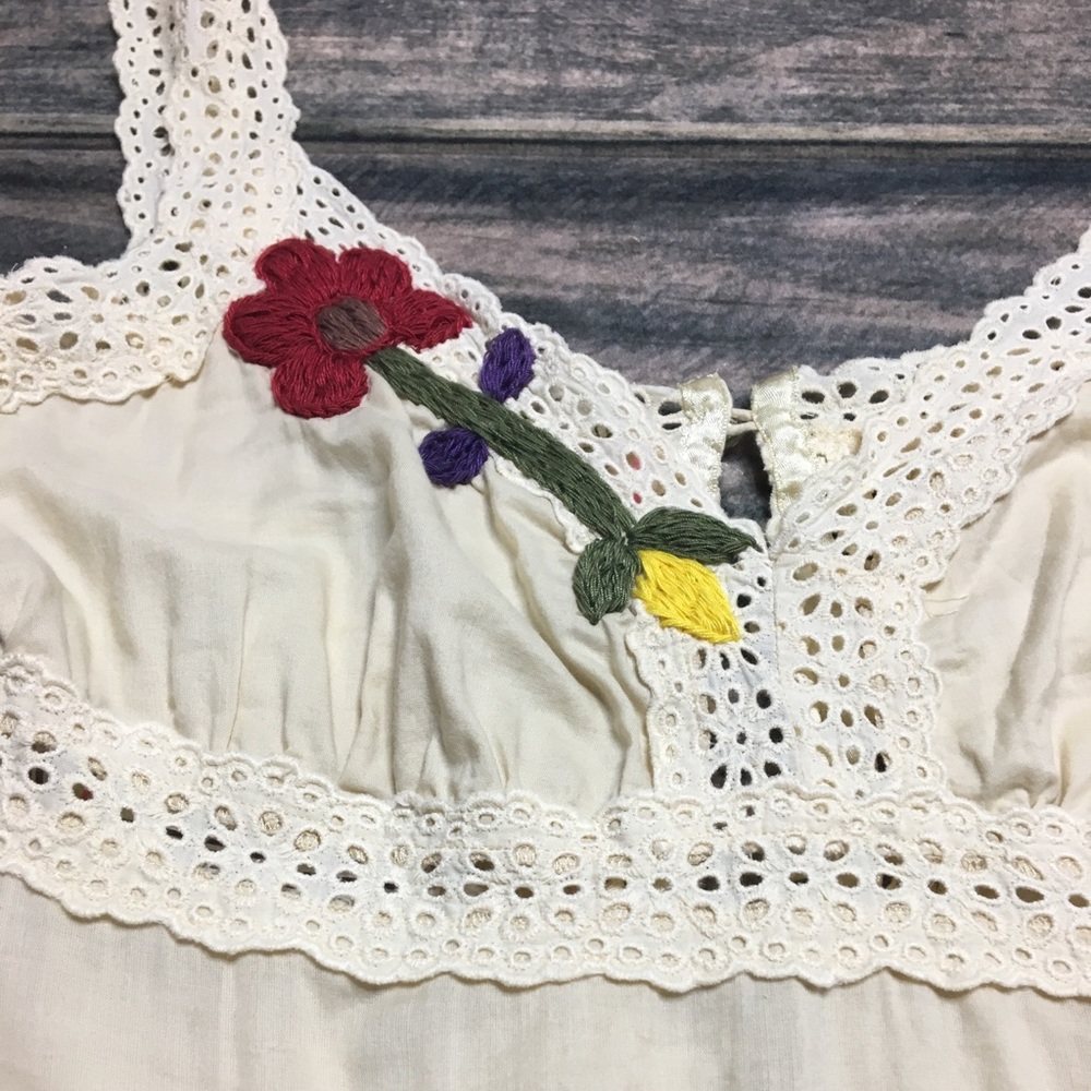 Joystick Dress Hand Stitched Floral Size Medium - Picture 5 of 8